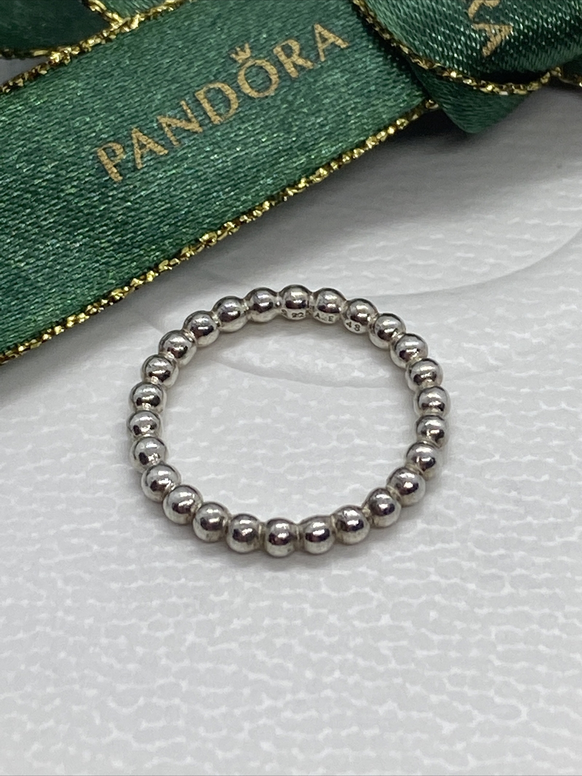 Pandora Small Bubble Stack Ring Size 48 Genuine 1… - image 3