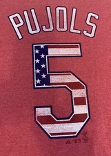 Albert Pujols 5 MAJESTIC Cardinals  Baseball Men  s T-Shirt Size Large New Tags