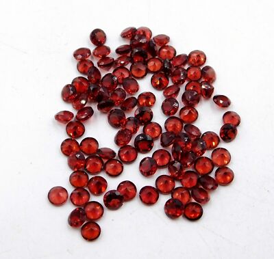 5 MM Natural Garnet Round Cut Loose Gemstone For Jewelry Making C-1986