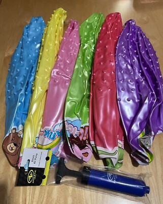 18  Inflatable Knobby Rubber Balls 6 Pack With Pump YOU GET 6 BALLS for PRICE!