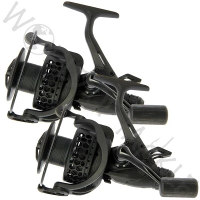 2 x NGT Profiler Karpfen Angelrolle CR60 Freerunner Angelrolle Front Drag schwarz