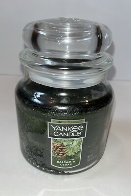 Yankee Candle Balsam and Cedar Scent 14.5 oz Classic Medium Jar New
