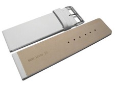 Bracelet Montre Cuir Lisse Blanc 30-40mm NEUF - Watchband Berlin, Unisexe