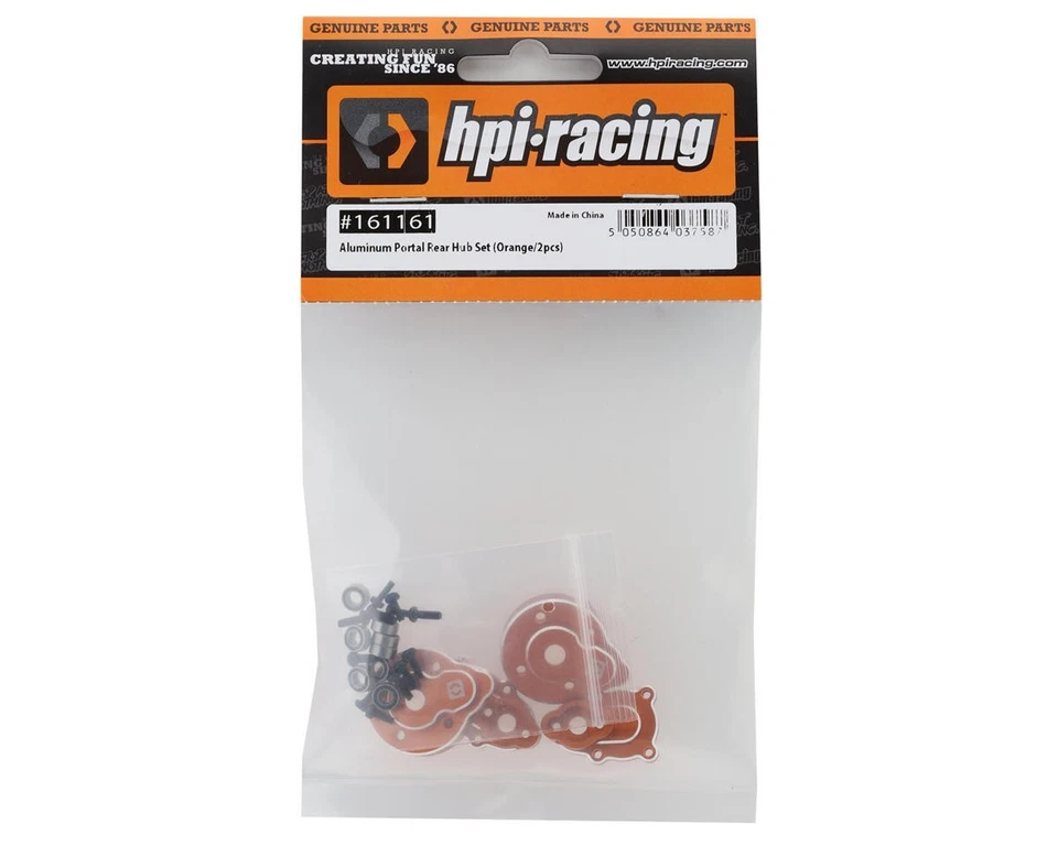 HPI Aluminum Rear Portal Covers & Hubs Set For Venture18 (Orange) HPI161161 - Image 2 of 2