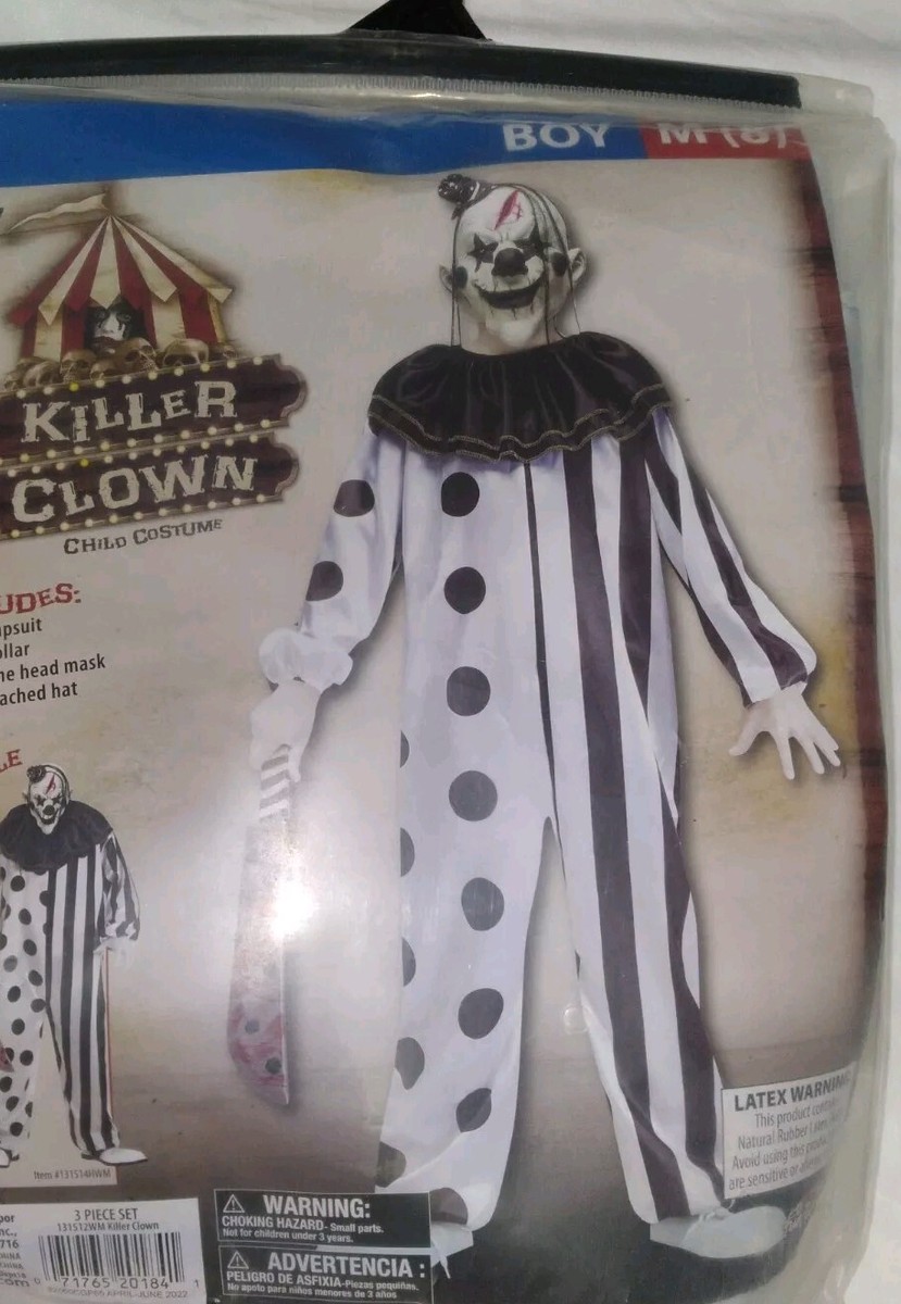 Costume da Clown del circo bianco e rosso per bambino
