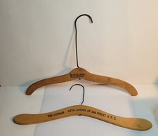 2 Vintage Wooden Hangers The Gotham on Fifth Avenue NYC  Printzess