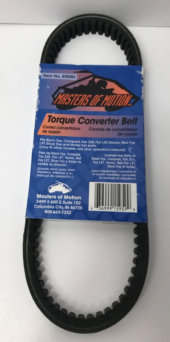 Masters Of Motion Torque Converter Belt 5959H For Go Kart | EBay