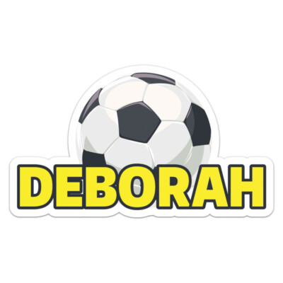 Soccer Ball Deborah Name - Car Bumper Sticker Vinyl Art Decal