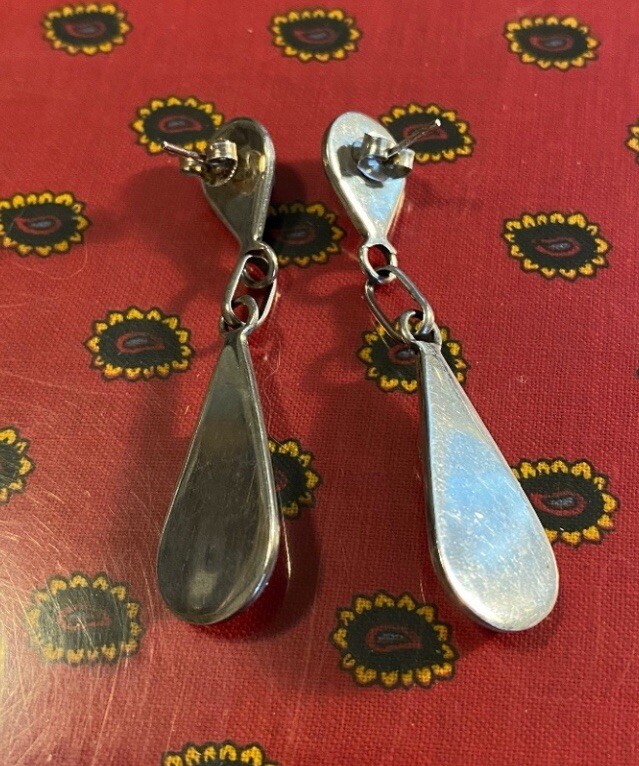 Turquoise Shadowbox Dangle Earrings - image 2