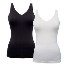 FEM Women's Seamless Reversible Camisole - 2 Pack