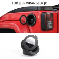 Black Door Fuel Tank Filler Lip Cover Gas Cap For Jeep Wrangler JK JKU 2007-2017