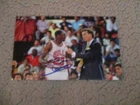 Chicago Bulls DOUG COLLINS Signed 4x6 MICHAEL JORDAN Photo AUTOGRAPH