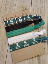 Michigan State Hair Ties Set of Five FOE Michigan State Spartans Hair Ties