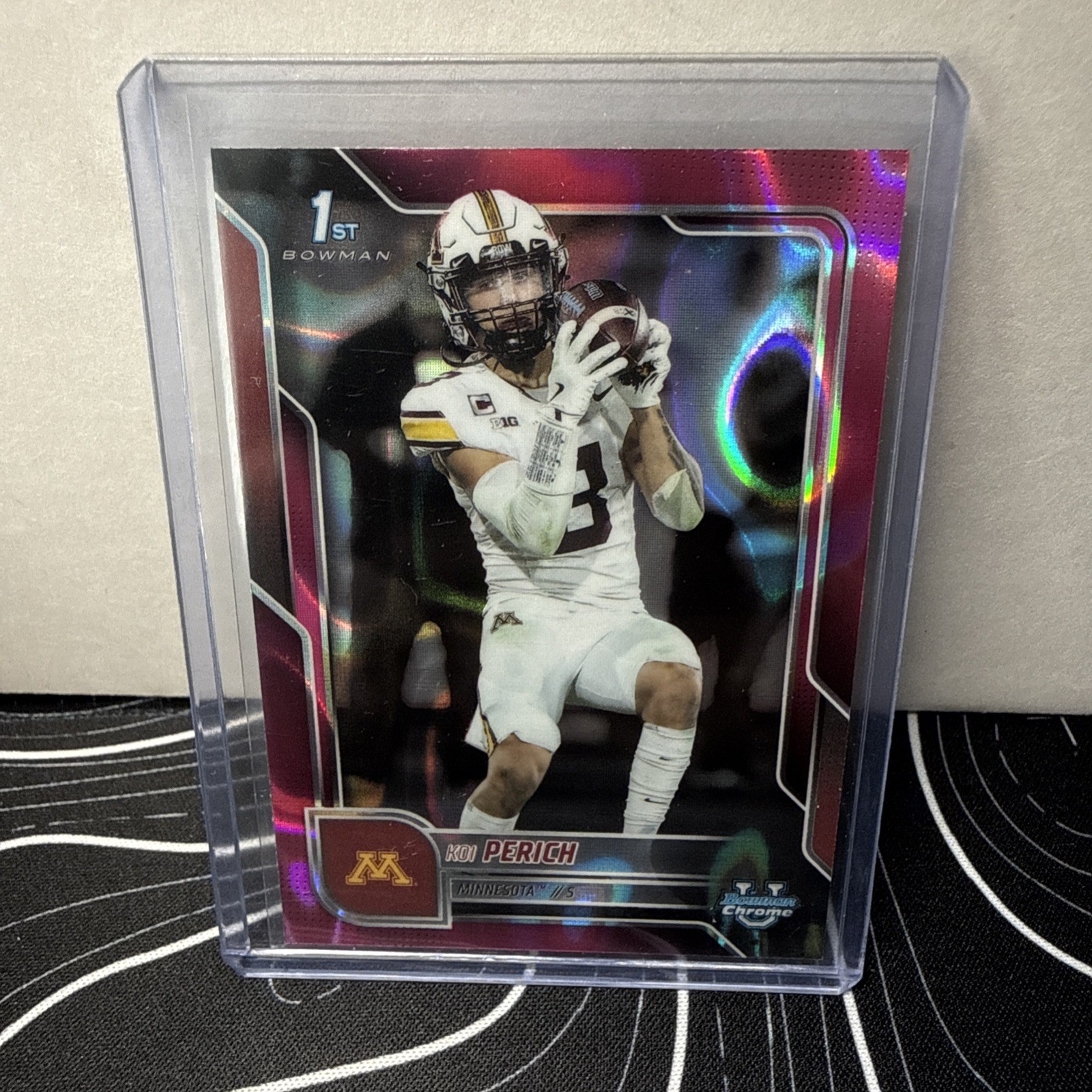 2025 Bowman University Chrome - Koi Perich #116 Pink Lava Refractor (RC)