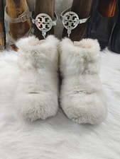 UGG Amary White Faux Fur Slipper Booties Women  s Size 7 Cozy  Comfortable Used