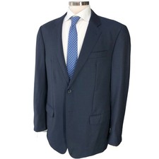 Emporio Armani Sport Coat Jacket Mens 46L Navy Super 130 G Line Two Button Notch