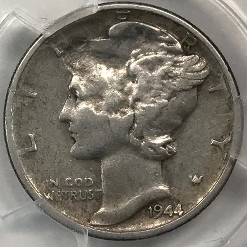 1944-P Mercury Dime *Mint Error Large Strike Through / Struck Thru*