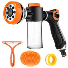 Dog Wash Hose Attachment, Garden Hose Nozzle Sprayer with Soap Dispenser, 8 P...