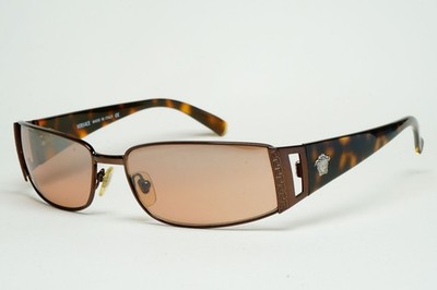 Versace Sunglasses 2003 Vintage Rectangle Brown Mirror MOD 2021
