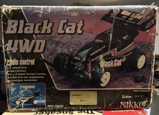 Nikko Black Cat 4WD Turbo Vintage RC Car Radio Remote Controlled BOXED
