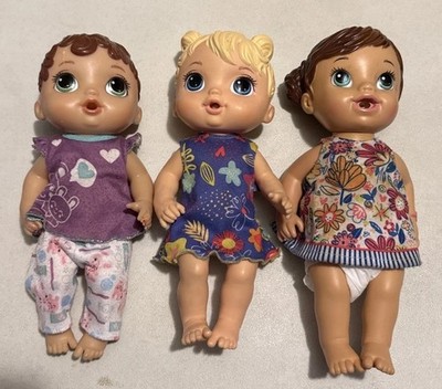 Baby Alive Dolls Lot of 3 Hasbro One Drink & Wet
