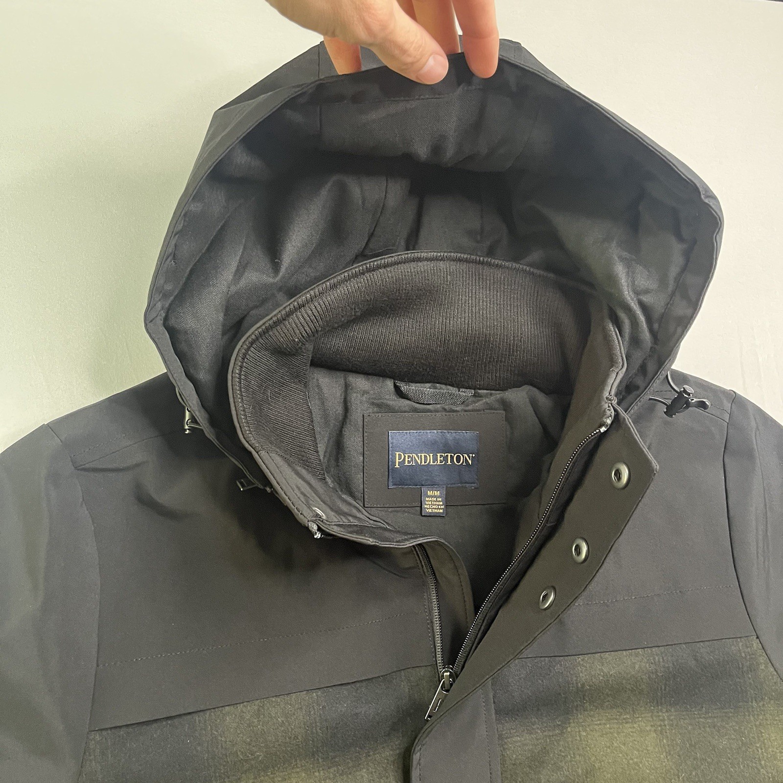 Pendleton Jacket Mens Medium Hooded Softshell Bla… - image 3