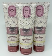 3 BATH  BODY WORKS AROMATHERAPY INSPIRE LOVE ROSE VANILLA ULTIMATE CREAM LOTION