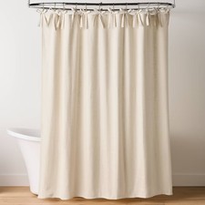 Ribbon Tie Shower Curtain Oatmeal - Hearth & Hand with Magnolia