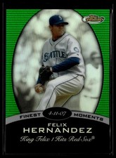 2008 Finest #FM-FH Felix Hernandez Finest Moments Refractors Green #/199