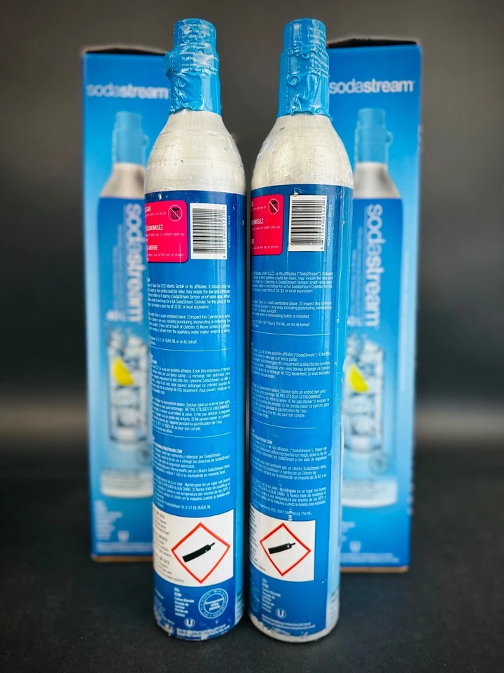*SELLADO* Cilindro Completo de CO2 Sodastream | Atornillado | Juego de 2 | ¡SE ENVÍA EL MISMO DÍA! Foto 2 de 4