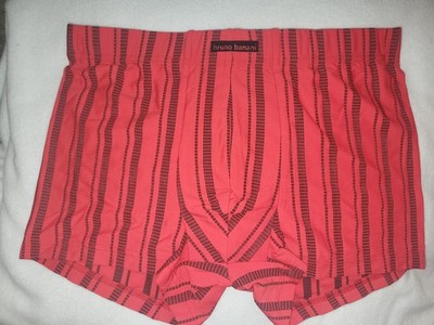 Bruno Banani 'Code Men' Hip Short Underwear Size Medium Red Stripe