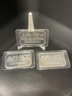 3x APMEX 1 ozt .999 Fine Silver Bars in Plastic Lot