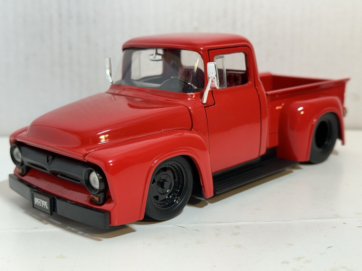 JADA BTM 1956 FORD F100 GLOSSY RED 1:24 PICKUP TRUCK DIECAST MODEL