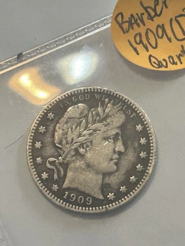 1909 D Barber Quarter. XF? I’m New To Coins So I’m Not A Grader But It’s Nice
