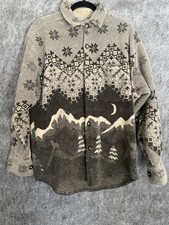 True Grit Vintage Button Jacket Size S Made in USA Mountain Lodge Aztec Print