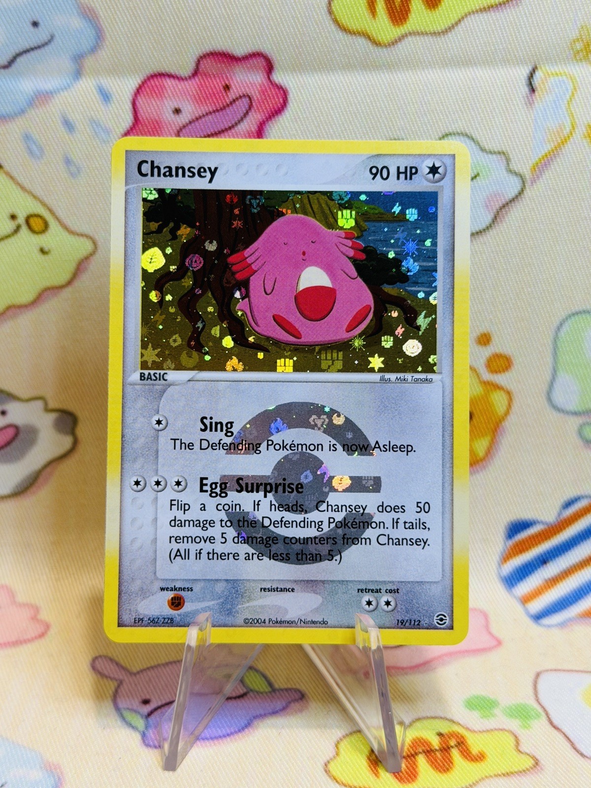 Chansey 19/112 EX FireRed & LeafGreen Pokemon Card Reverse Holo Foil Rare NM+
