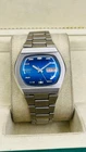 Seiko 17 Jewels Automatic day/date TV Dial Electric Blue Gradient Crystal