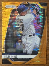 NELSON CRUZ 2025 PRIZM 74 ORANGE PULSAR PRIZM/399 RANGERS!