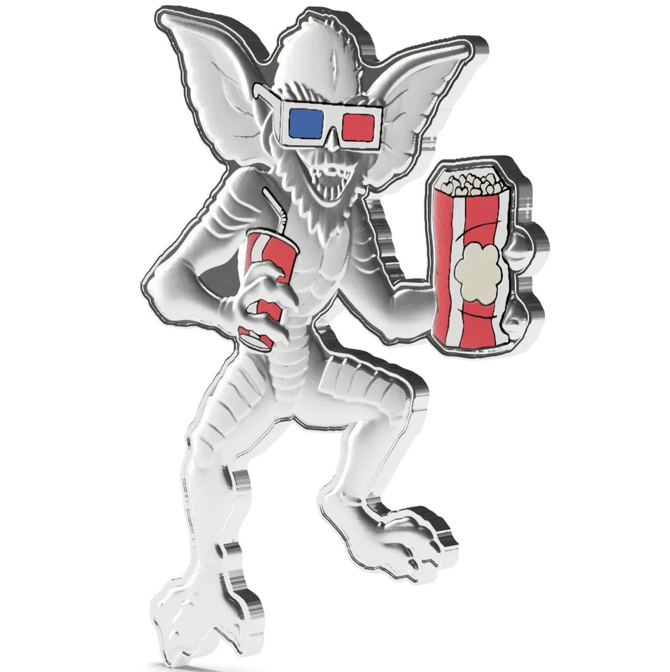 2025 Niue Agoro Warner Bros. Gremlins 1 oz Silver Colorized Proof Chase Coin - Image 2 of 4