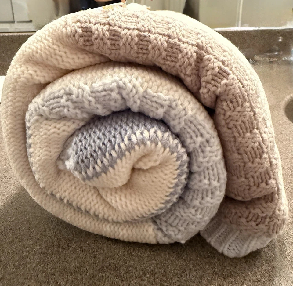 Manta de bebé Sherpa Pottery Barn Kids Lion Patchwork, nueva con etiquetas Foto 2 de 4