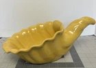 Vintage Frankoma Cornucopia  #222 Mustard Yellow Horn Of Plenty Pottery