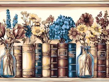 Paint by Numbers Kit for Adults Beginner,DIY Book Flower