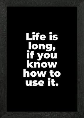 LIFE IS LONG Gerahmtes Wandbild Poster Leinwanddruck Bild