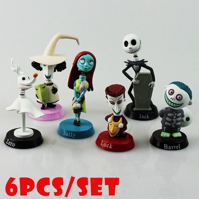 6PCS Nightmare Before Christmas PVC Action Figures Jack Skellington Toy Set