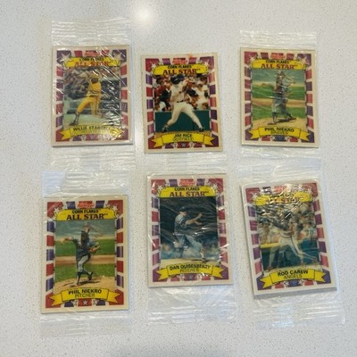 1992 Kelloggs Corn Flakes AllStar Baseball Set Of 6 Trading Cards Schmidt Carew
