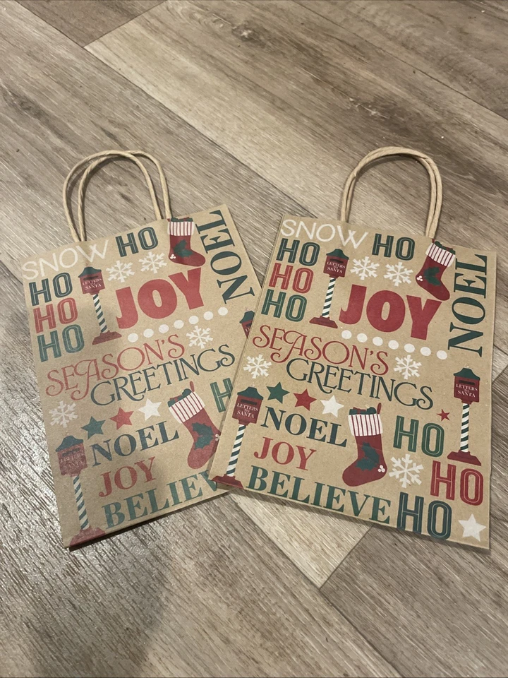 Gran Lote De 15 Bolsas De Papel Regalo Navidad, 10 (6.5x8.5x3.5) y 5 (5x6.5x2.5) Foto 4 de 4