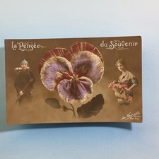 WW1 Sweetheart Soldier Bayonet Postcard C1917 Real Photo Camp Uniform Crochet