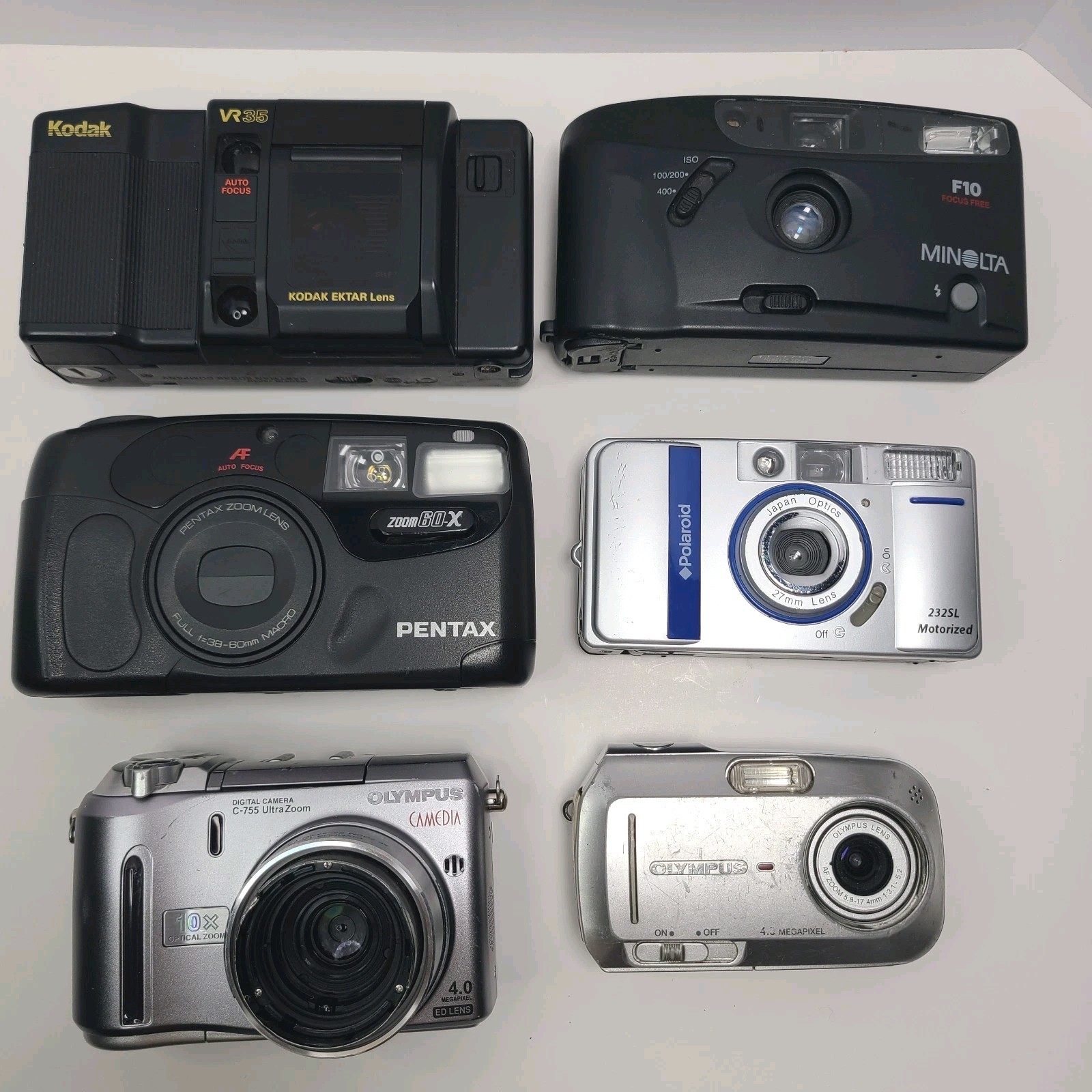 Lot Of 6 Pentax Film, Polaroid Film, Olympus, Minolta Film, 