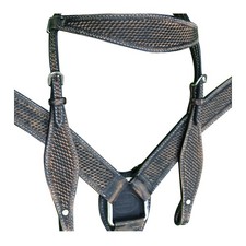 BH HILASON Western Horse Headstall Breast Collar Tack Set Genuine American