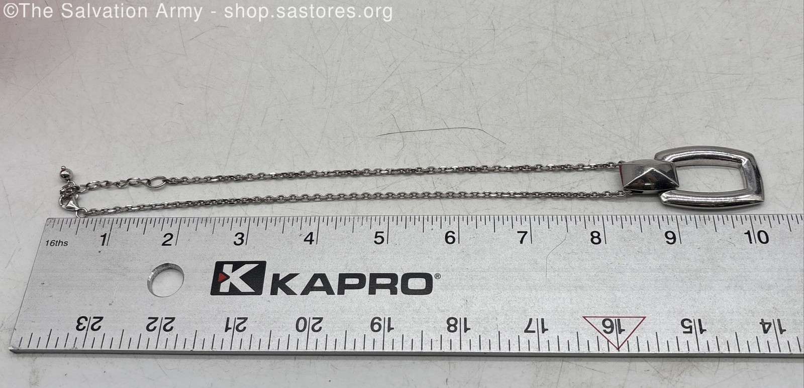 925 Sterling Silver Abstract Rectangular Pendant … - image 7